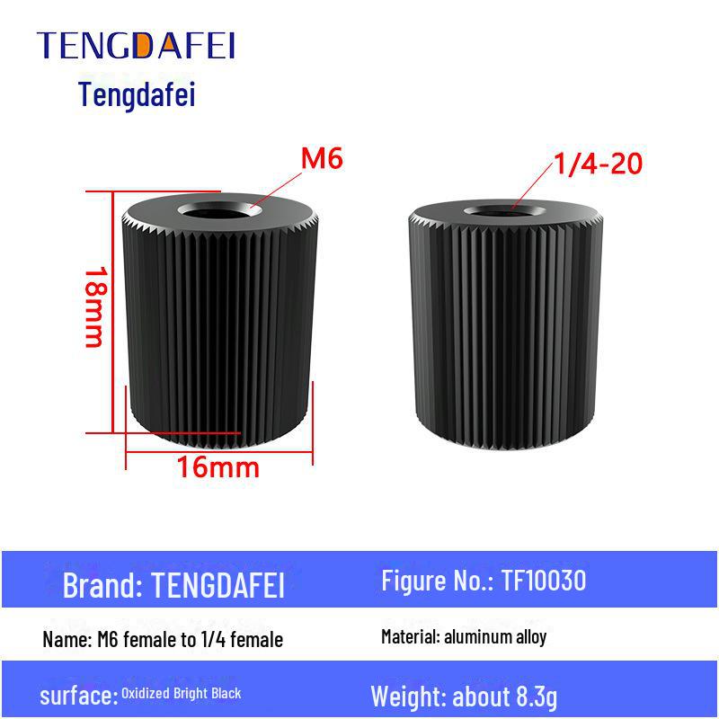 Адаптер для штатива с креплением на стойку для освещения и поворота камеры с резьбой 1/4" на 3/8" на M4/M5/M6/M8