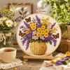 Cat Embroidery Kit Colorful Needlework Craft Sewing Supplies Flower Sewing Kits  Home Decoration