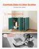 Cat Litter Robot Enclosure, 105 cm Self Cleaning Litter Box Cabinet, with Drawer & Detachable Divider, Automatic Litterbox Enclosure with Built-in