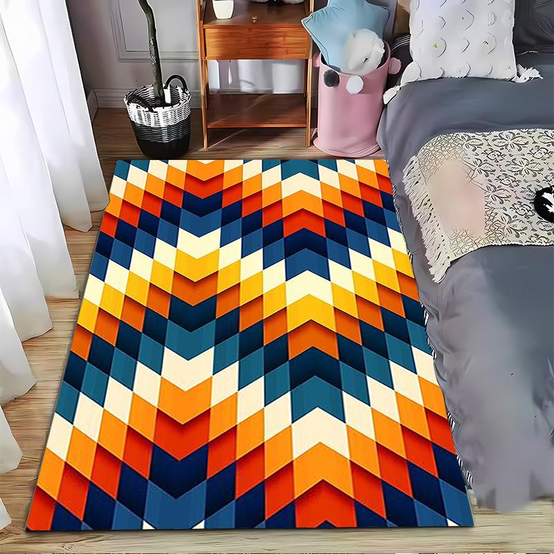 Geometric Chevron carpet Non-slip rug suitable for living room and bedroom sofas