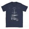 Aircraft Patent T-shirt Pilot Aviation Gift Low-wing Aircraft Shirt Engineer Pilot Gift Personality Deconstructed Short Sleeve