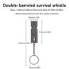 Свисток для выживания с двумя трубками, свисток-брелок высокой громкости для выживания на природе, экстренных ситуаций, кемпинга, портативный свисток