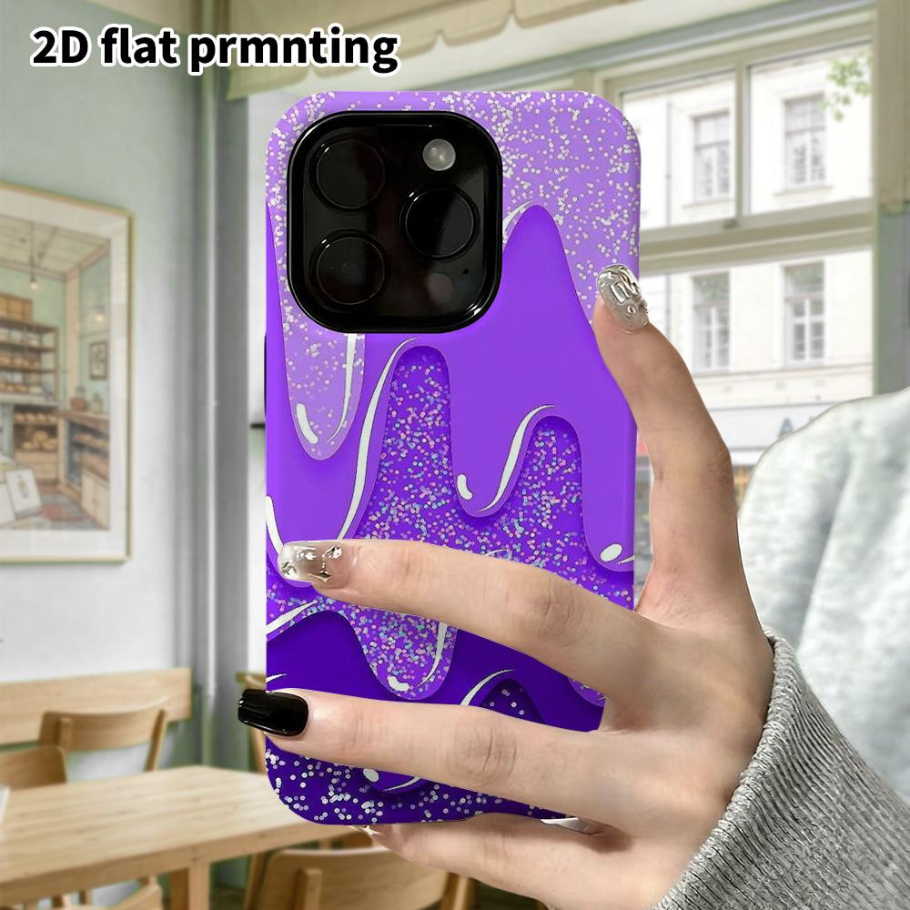 Phone Case: 2D flat design suitable for iPhone 18, 17, 16, 15, 14, 13 Pro film protection case, couple style, drip effect, Christmas and Halloween gif