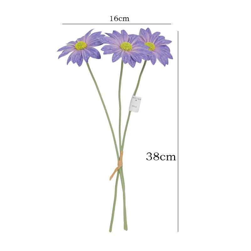 3pcs/Set Real Touch Artificial Daisy Flower Fake Chamomile Bouquet Indoor Room Home Vase Decor Fake Flowers Garden Wedding Decor