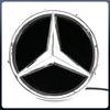 Car Sticker 2025 Hot For Mercedes Benz For Mercedes Benz OE LED Mirror Emblem Light Car Silver And Black Front Grille Illuminate