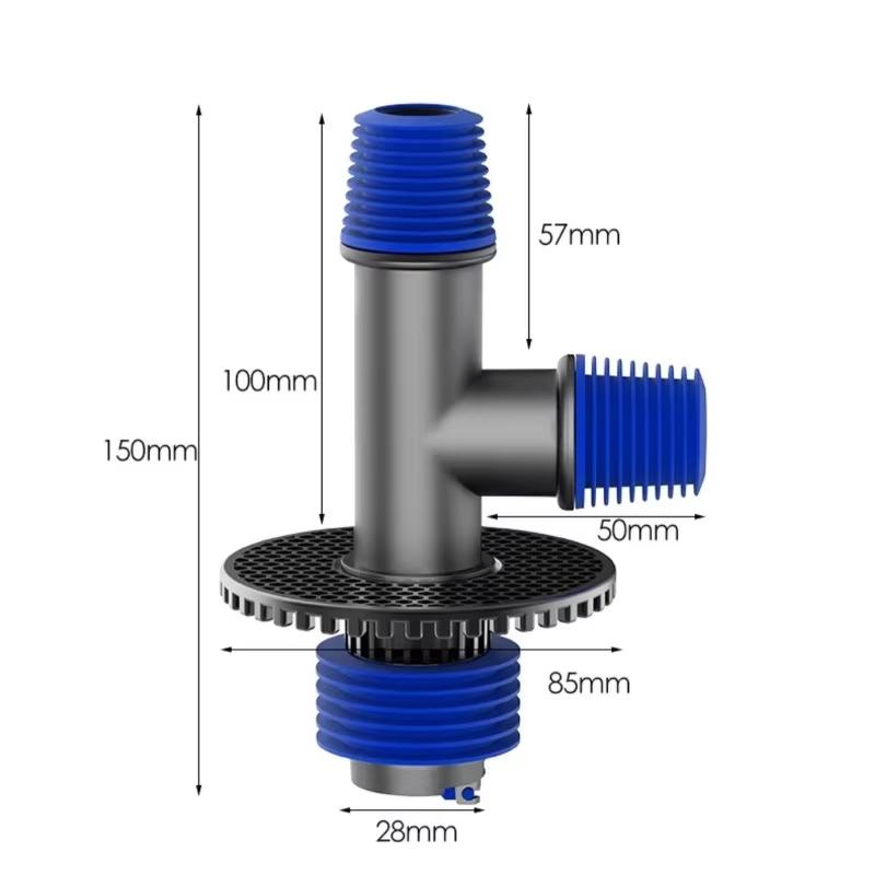 Multi Functional Floor Drain Downcomer Washing Machine Floor Drain Tee Connector Kitchen Sink Drainage Pipe Floor Anti-odour