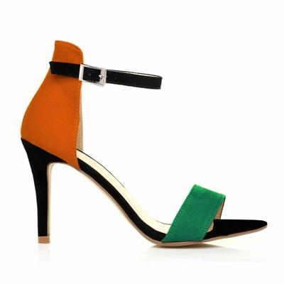 Новые женские босоножки разноцветные 9 см тонкий каблук летние открытые туфли на высоком каблуке сексуальные туфли на шпильке женские туфли для вечеринки