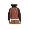 Nike Sportswear Letter Embroidery Color Block Corduroy Vintage American College Style Jacket Men Jacket Brown FQ6159-256