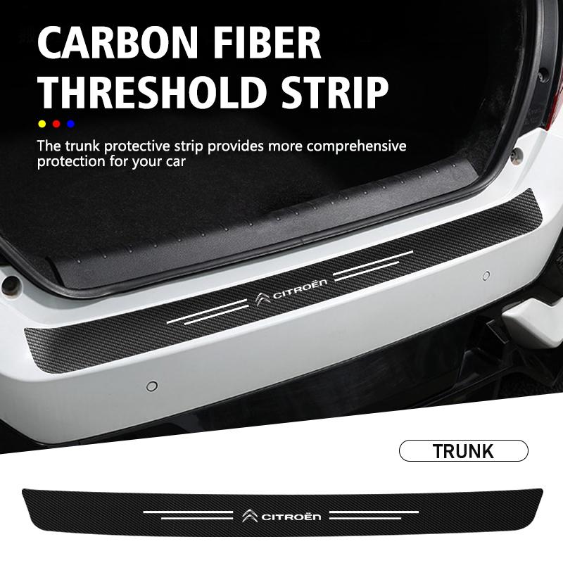 5pcs Carbon Car Door Sill Threshold Stickers Decorative Decals For Citroen Grand Berlingo Jumper Celysee Xsara Picasso Aircross