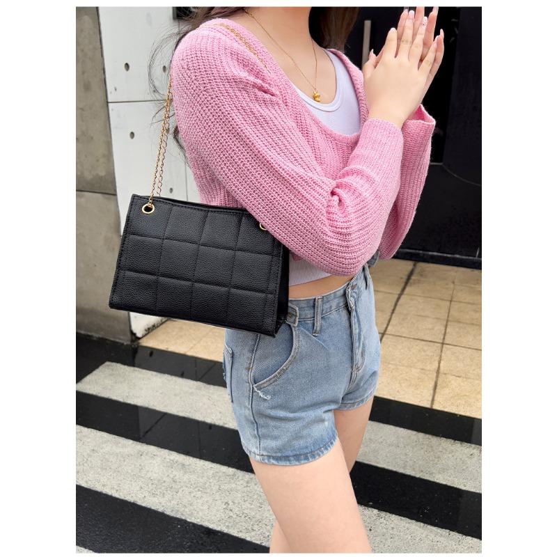 Lychee Plaid Pillow Bag Shoulder Bag for Women