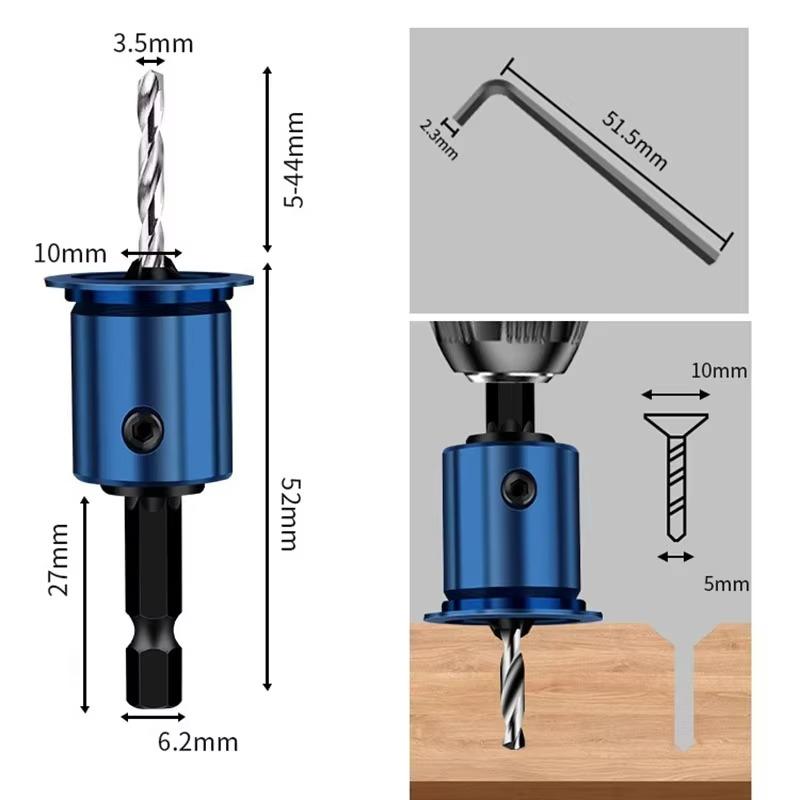 Сверло по дереву Профессиональное 2 в 1 Сверло по металлу Механическая мастерская Вращающийся инструмент Инструменты для зенкования Аксессуары