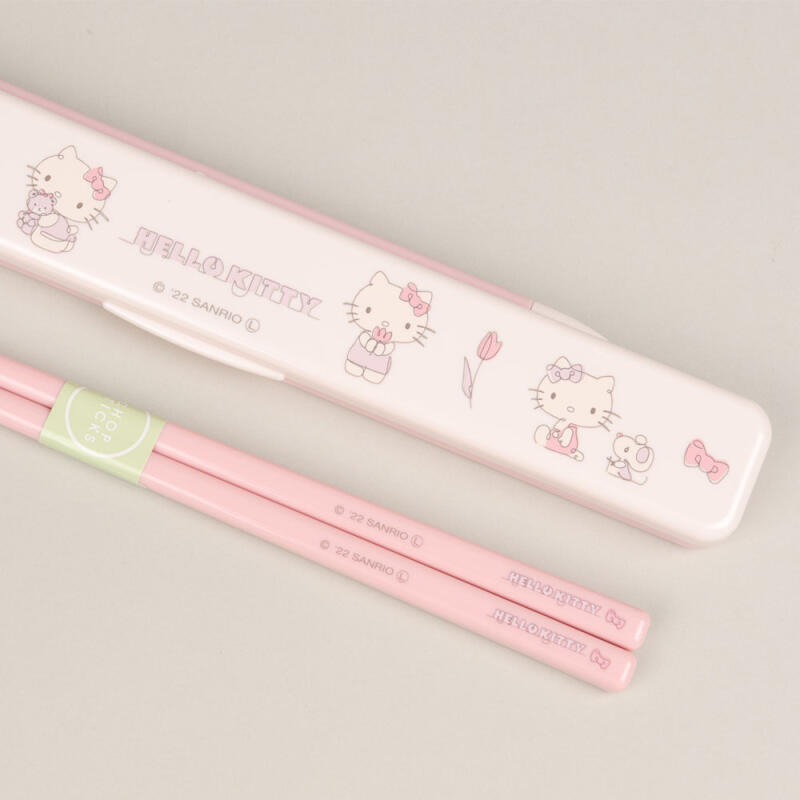 Набор бесшумных палочек для еды Hello Kitty Line Rose 18 см