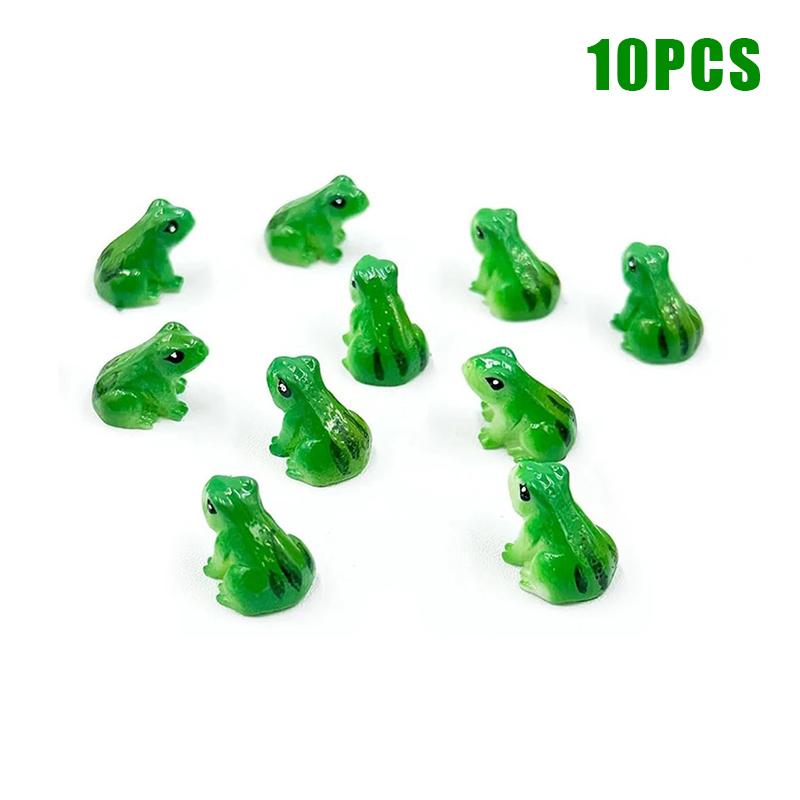 5/10 шт. Мини-статуэтка лягушки, модель животного, сказочный садовый микропейзаж, изделия из смолы, аксессуары для украшения дома, украшение для вечеринки