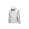 Anta Waterproof Breathable Quick-Dry Windproof Casual Long Sleeve Hooded Jacket Unisex Jacket Light-Gray 452340109-1