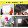 Durable Adhesive Light Reducing Curtain highlighting Silver Coating Repels Heat Works With Multiple Window Sizes 145x300cm