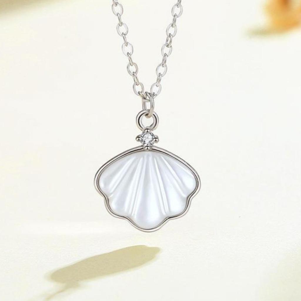 Ожерелье из стерлингового серебра S999 пробы с одной ракушкой, женские серьги с нишевым дизайном, универсальное ожерелье из рябчика премиум-класса, оптовая продажа
