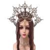 Лолита Нимб Корона Готическая Великолепная Солнечная Дева Мария Цепочка с Бусинами Черный Нимб Корона Головной Убор Хэллоуин Головной Убор Аксессуары для Волос