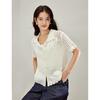 Женский богемный вязаный крючком топ с коротким рукавом INMAN
