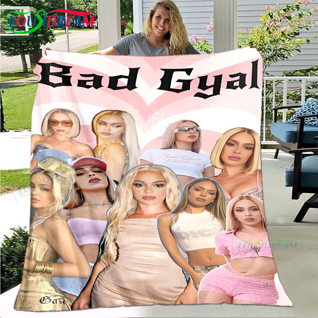 Fashion Spain Female singer B-bad G-Gyal Four Seasons Blanket Sofa Cover Travel Bed Plush Blanket Office Break Blanket Gift