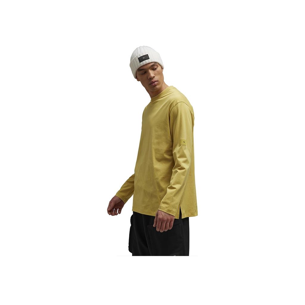 Y-3 Gfx Футболка с длинным рукавом, повседневная, свободная, с круглым вырезом, хлопковая, мужская, желтый IP7709
