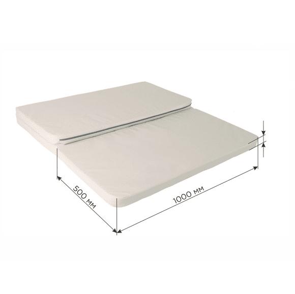 Гимнастический мат Gamma 150x100x10 трехсекционный - серый