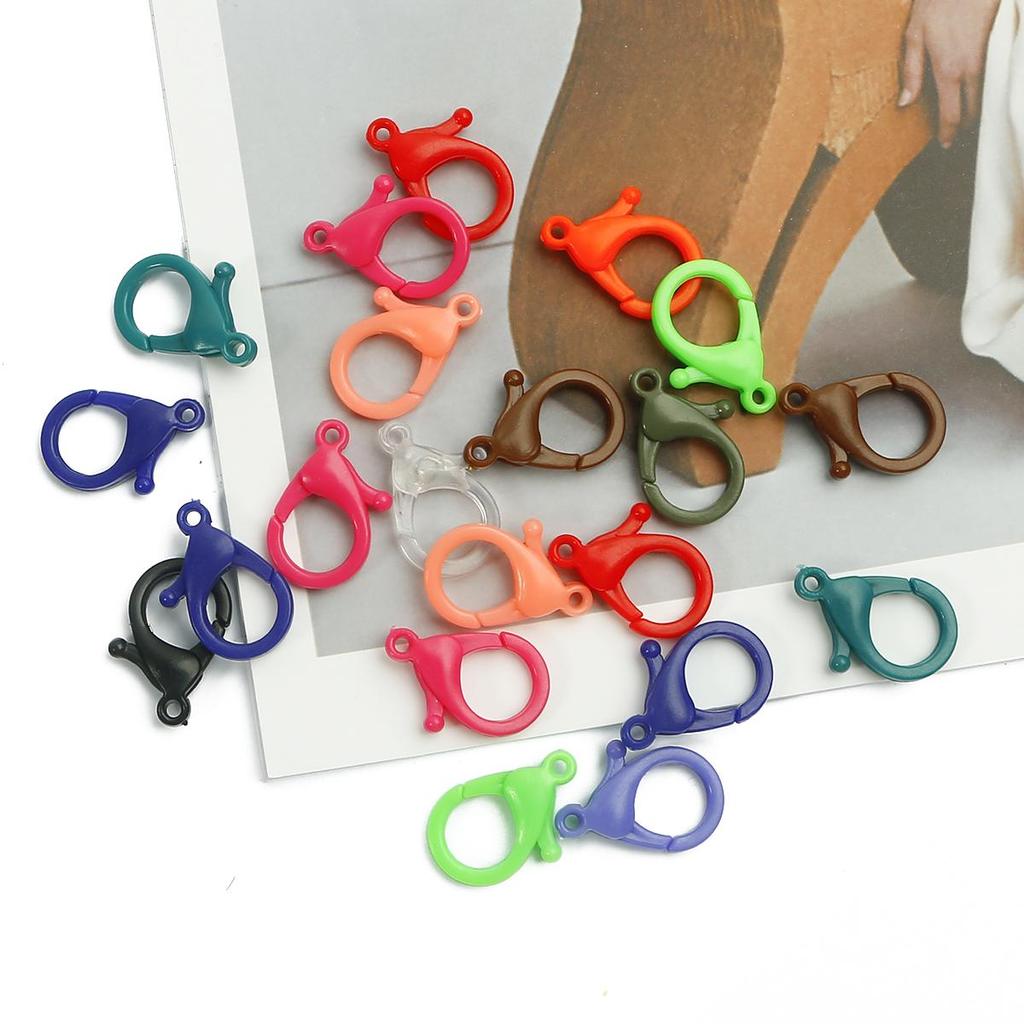 10 шт. пластиковый брелок для ключей красочные крючки клипсы карабин ручной работы аксессуары для изготовления ювелирных изделий