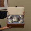 Rabbit Good Luck Ru Kiln Xishi Pot One Pot Four Cups Kung Fu Tea Set Ceramic Teapot Teacup Household Gift Box