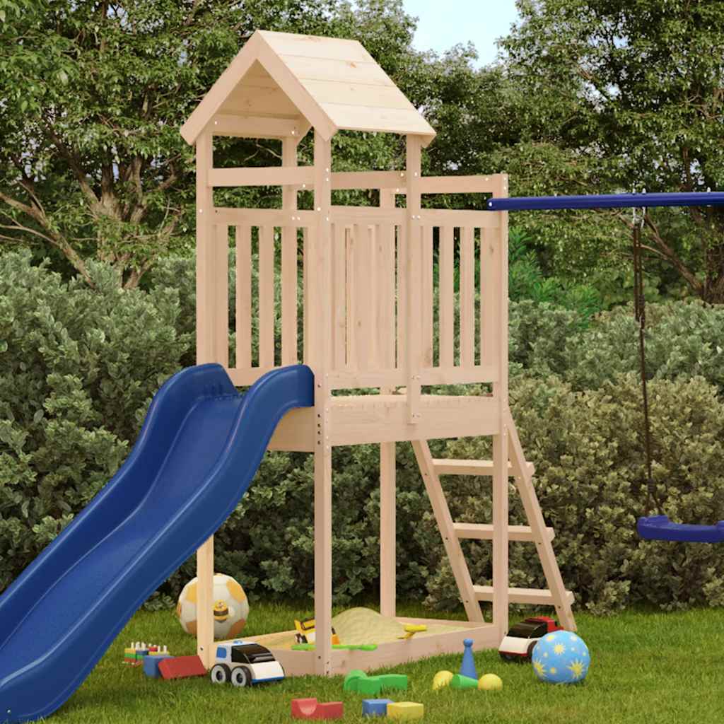 Vidaxl Plac Zabaw Do Ogrodu, 53X110X214 Cm, Lite Drewno Sosnowe