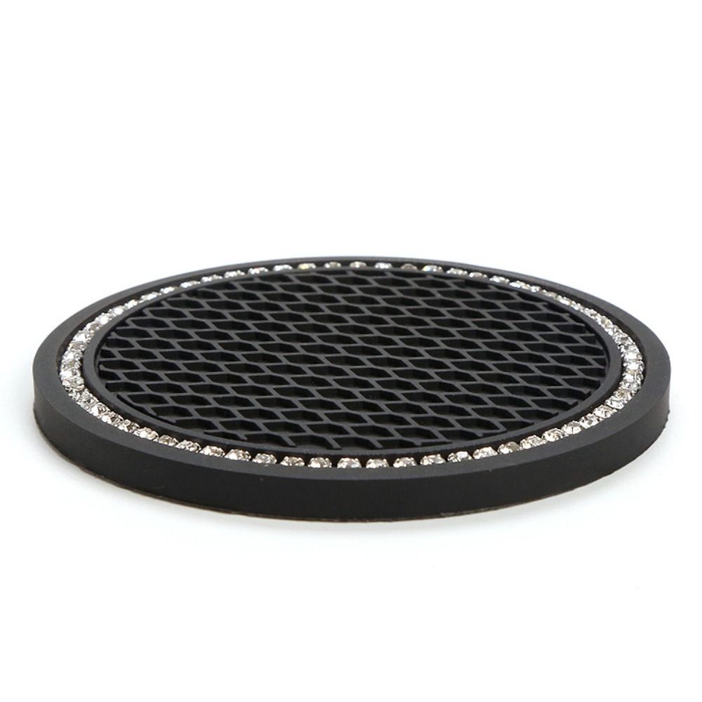 10 PCS Round Drink Pad Rhinestone Anti-slip Mat Universal Cup Holder Automotive