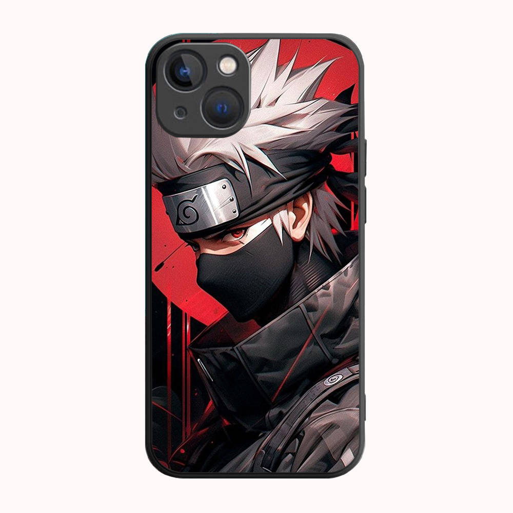 Черный чехол B-5 Naruto Itachi для Redmi 10A 10C 12C 13C 9A 9C 9T A3X Note 10 9 9S 10S iPhone 11 12 13 14 15 16 X XS Pro Max Mini 7 8 Plus XR