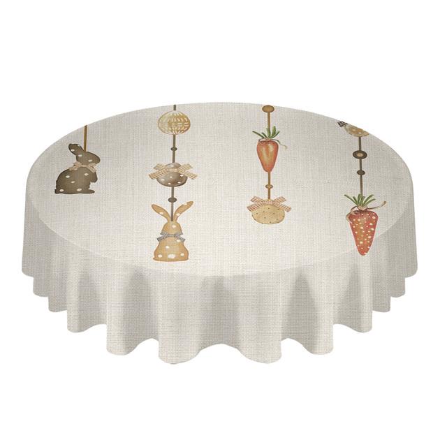 Пасхальный акварельный кролик цветок круглый стол скатерть фестиваль столовая водонепроницаемая скатерть покрытие стола для свадебной вечеринки декор