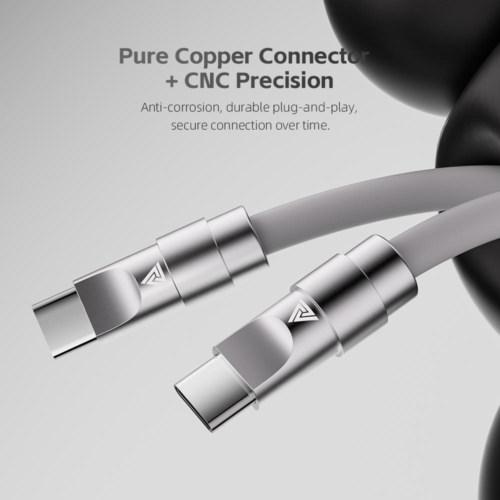 QKZ Кабель Type C 240 Вт Super Fast Charging PD 240 Вт Flash Charging QKZ TC999 USBC Кабель