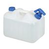 Relaxdays Jerrycan Jerricane Bidon D’eau Robinet Bouchon Réservoir 10 L Sans BPA Camping Voiture Festival, Blanc