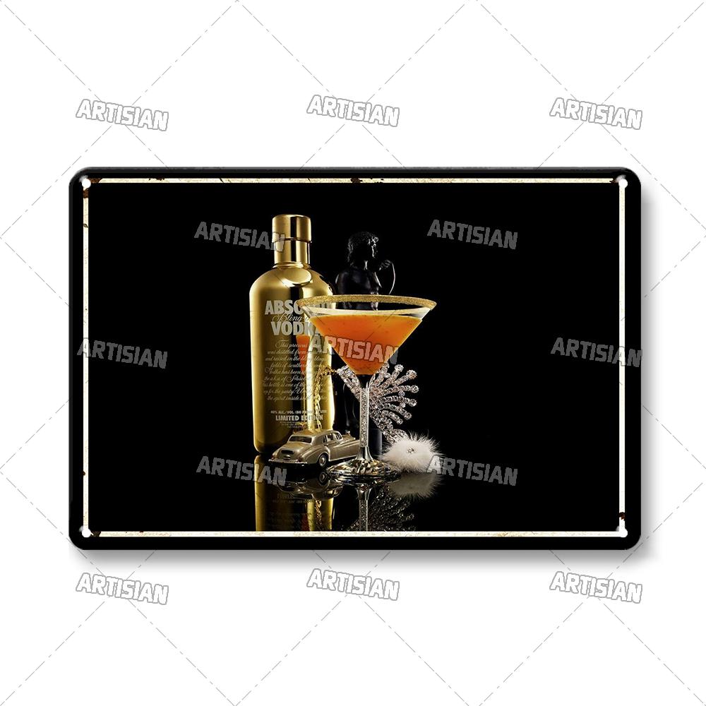 Водка Металлические Таблички Декоративная Тарелка Вино Металлическая Жестяная Табличка Ретро Металлический Постер Алкоголь Настенная Тарелка Домашний Бар Студия Индустриальный Декор