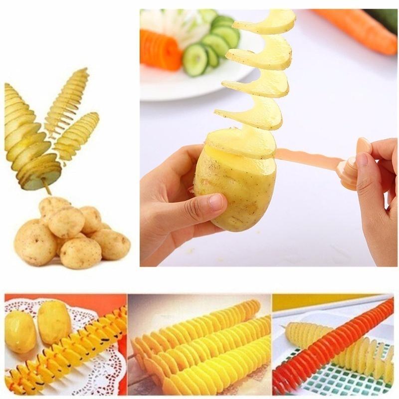 Резак для моркови, картофеля, цветов, огурцов, спиральная нарезка, спиральная машина для барбекю, картофеля фри, салатника, кухонные инструменты