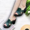 Cool Slippers for Women with Heels for Outdoor Wear Heeled Women's Mother's Slippers Mid-Aged Thick Heels Fashionable Lightweight And Comfortable