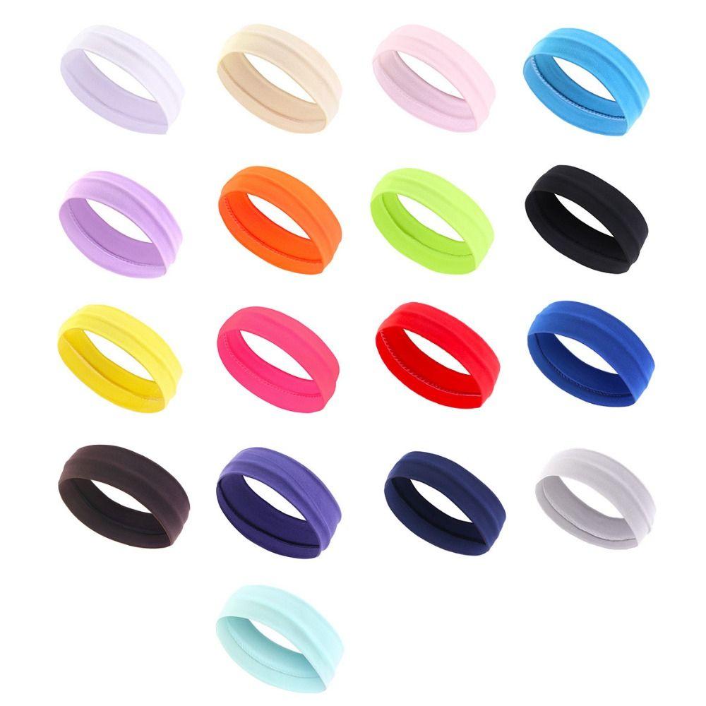 Спортивная повязка на голову от пота однотонная повязка на голову нескользящие напульсники для йоги повязка для волос повязка на голову