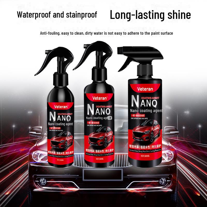 Nano Car Paint Brightener & Antifouling Coating Spray - Water-Repellent Glass Polish