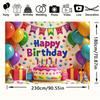Colorful birthday party polyester fabric background and party wall decorations - Background fabric, indoor/outdoor