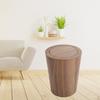 Solid Wood Trash Can Round Wastebasket Kitchen and Office Hotel Bedroom Cleaning Tools Decorative