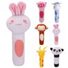Baby Cute Cartoon Shape Soft Hand Rattle with Sound Gripping Toy Cradle Ornament