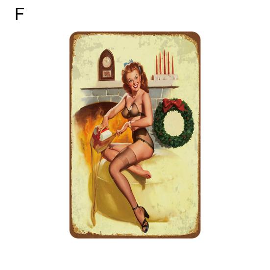Плакат оловянные таблички с принтом, сексуальный изысканный ретро-стиль, женский узор, жестяная табличка для дома