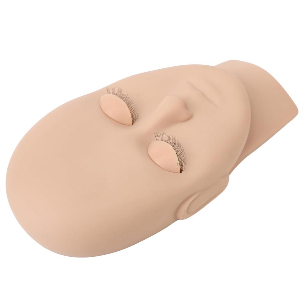 Манекен для практики наращивания ресниц со съемными веками, 3D реалистичный манекен с контуром лица для тренировки наращивания ресниц, многоразовая модель для красоты из мягкой резины,