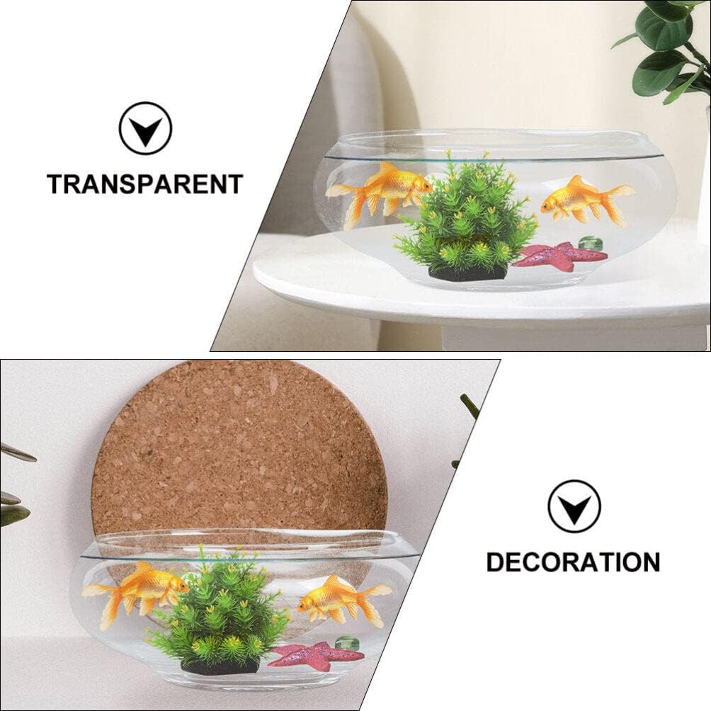 VOSAREA Glass Vase Bowl Glass Bubble Bowl Terrarium Succulent Planter Air Plants Hydroponic Display Floating Candles Clear Bubble Bowl Fish Bowl
