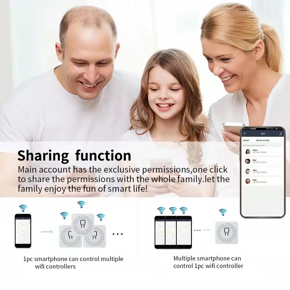 Tuya Мини 16A WiFi Выключатель Приложение Smart Life 2-стороннее управление Модуль автоматизации умного дома Interruptor Работает с Alexa Google Home