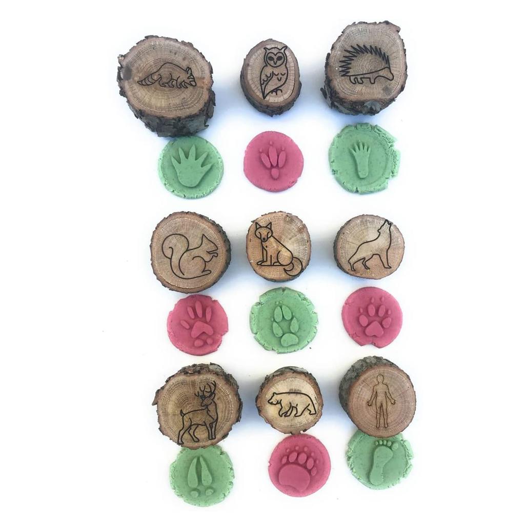 (Софиелес)Следы животных, штампы, деревянные поделки, детские игрушки для раннего образования