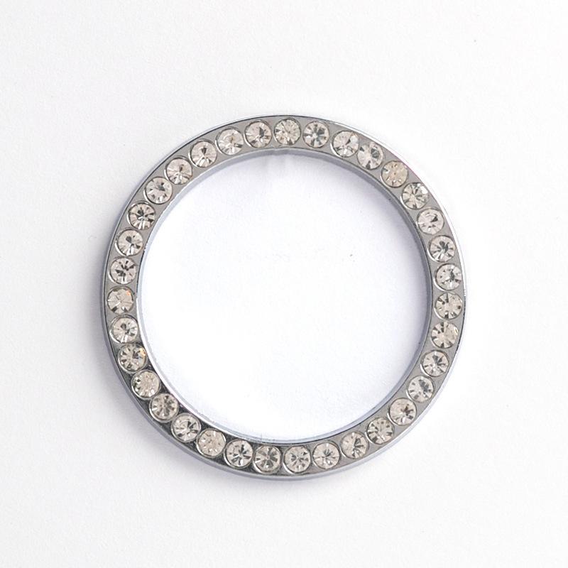 Car Accessories One-Click Start Button Decorative Ring Handmade Embedded Diamond Crystal Ignition Circle Decal Start Key Ornamen