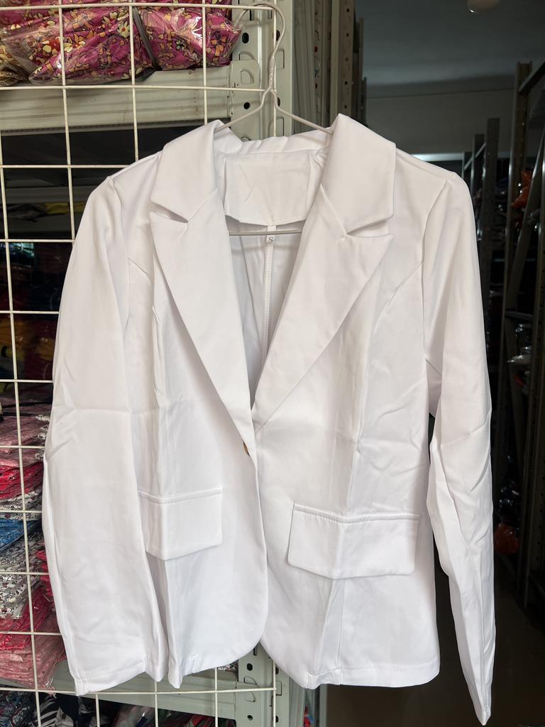 Women's Casual Long Sleeve Button Down Solid Color Lapel Cardigan  Jacket Temperament Jacket