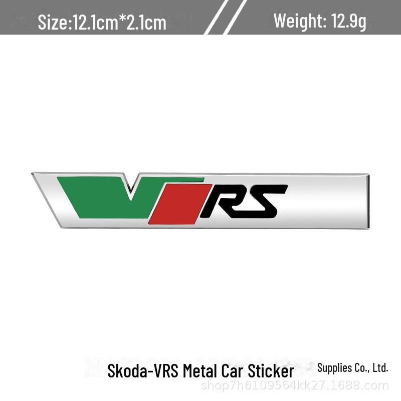 Compatible with Volkswagen Skoda Octavia/Fabia RS: VRS Grille/Fender/Metal Tail Logo and Body Sticker