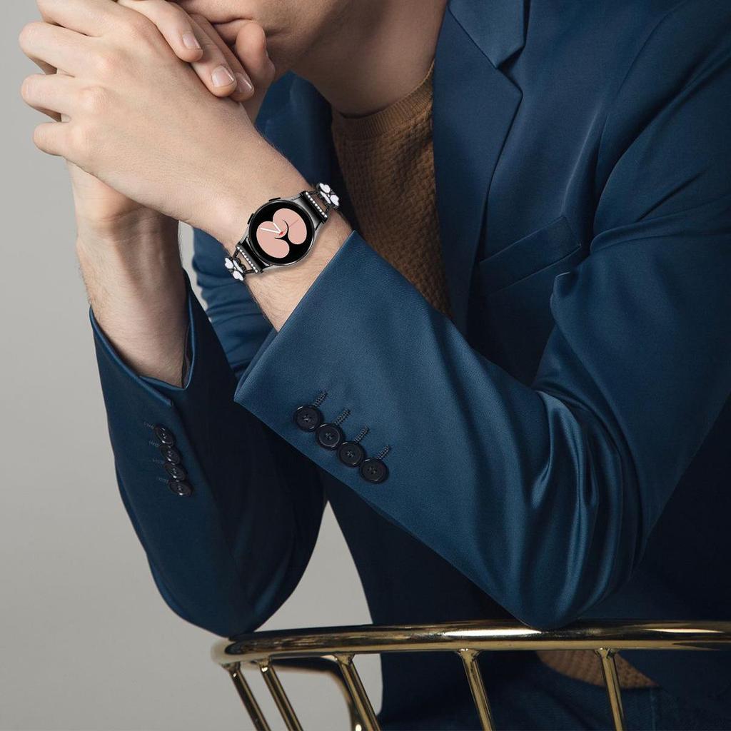 Бесшовный металлический ремешок Браслет с сердцем и клевером для Samsung Watch 6 Classic/7